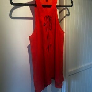 BCBGMaxAzria Red Tank Top Chic Sleeveless Design